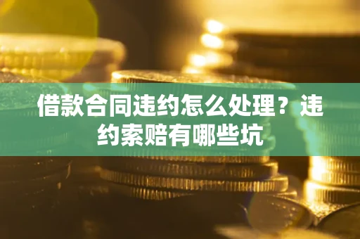 济南借款合同违约怎么处理？违约索赔有哪些坑