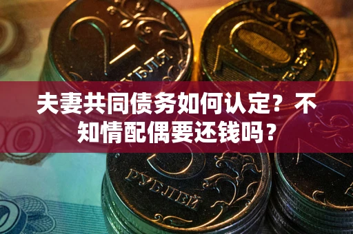 济南夫妻共同债务如何认定？不知情配偶要还钱吗？