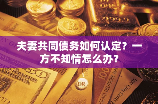 济南夫妻共同债务如何认定？一方不知情怎么办？