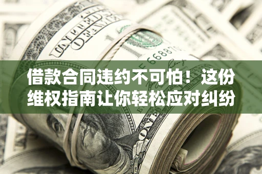 济南借款合同违约不可怕！这份维权指南让你轻松应对纠纷