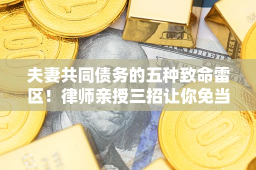 济南夫妻共同债务的五种致命雷区！律师亲授三招让你免当替罪羊
