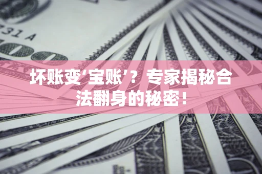 济南坏账变‘宝账’？专家揭秘合法翻身的秘密！